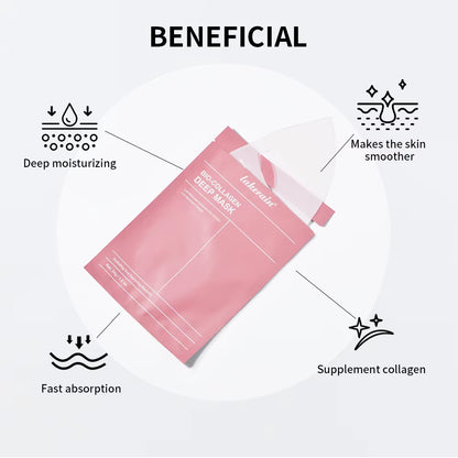 Bio-Collagen Real Deep Mask Supplement Collagen Hydrating Overnight Hydrogel Mask Elasticity Improvement Pore Minimizing Firming