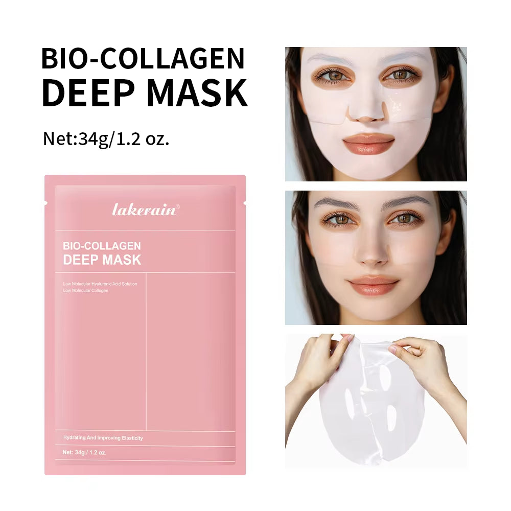 Bio-Collagen Real Deep Mask Supplement Collagen Hydrating Overnight Hydrogel Mask Elasticity Improvement Pore Minimizing Firming