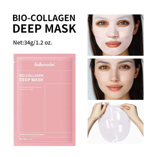 Bio-Collagen Real Deep Mask Supplement Collagen Hydrating Overnight Hydrogel Mask Elasticity Improvement Pore Minimizing Firming